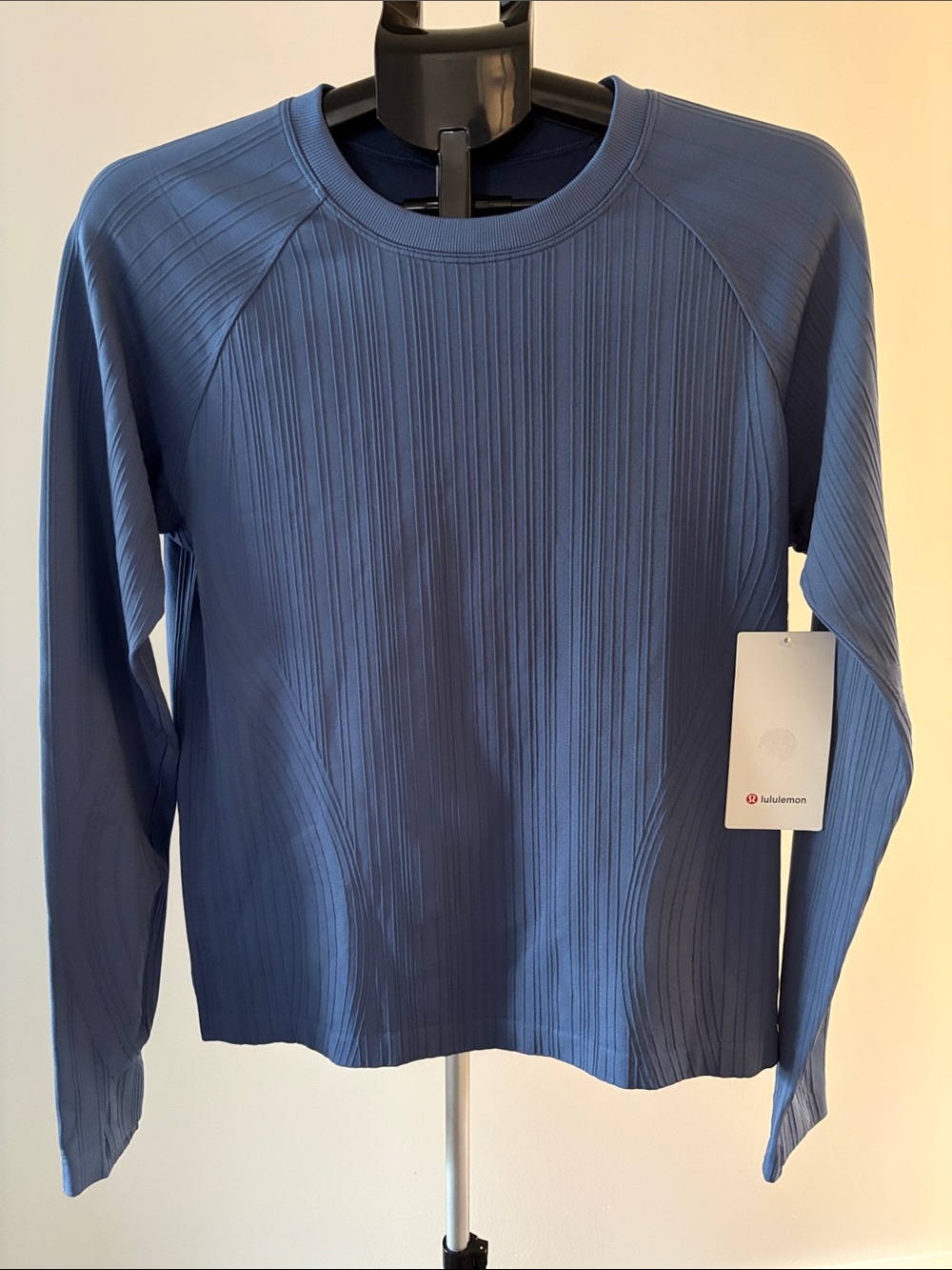 Lululemon Rest Less Variegated Ribbed Pullover ~ 12 ~ Brilliant Blue